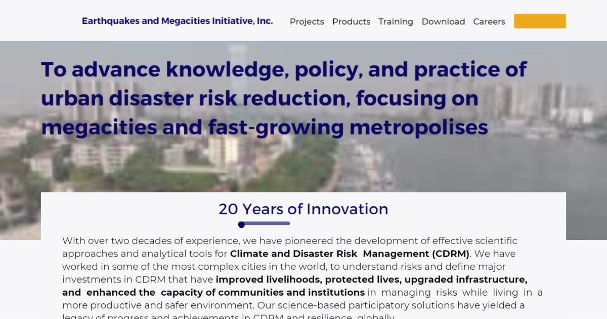 Earthquakes & Megacities Initiative logo